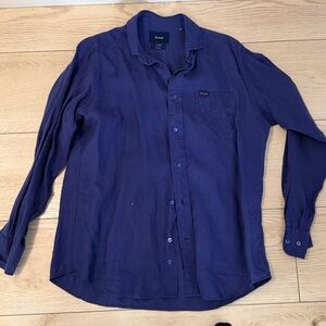 Faconnable Men's Long-Sleeve Button-Up Shirt - Purple
